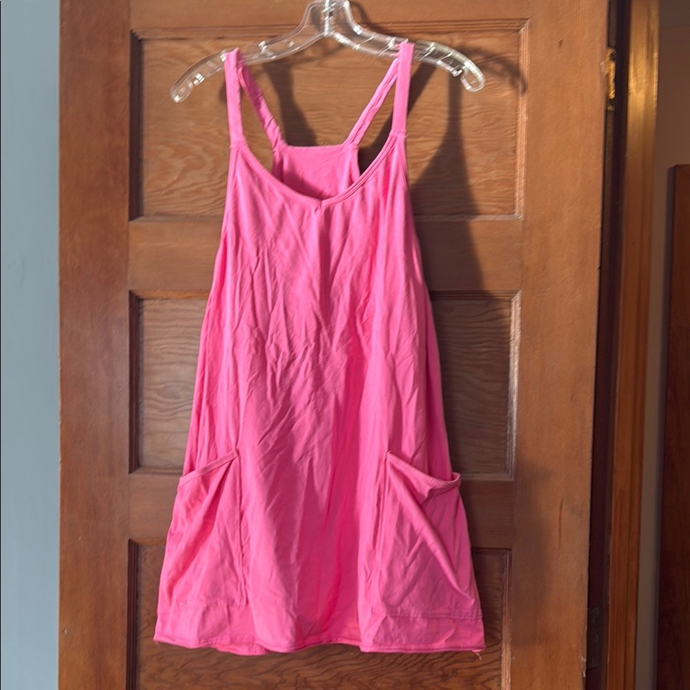 L Vibrant Pink Sleeveless Dress
